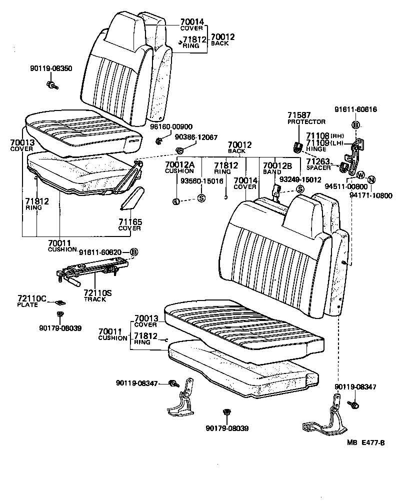  LITE TOWNACE TRUCK |  SEAT SEAT TRACK
