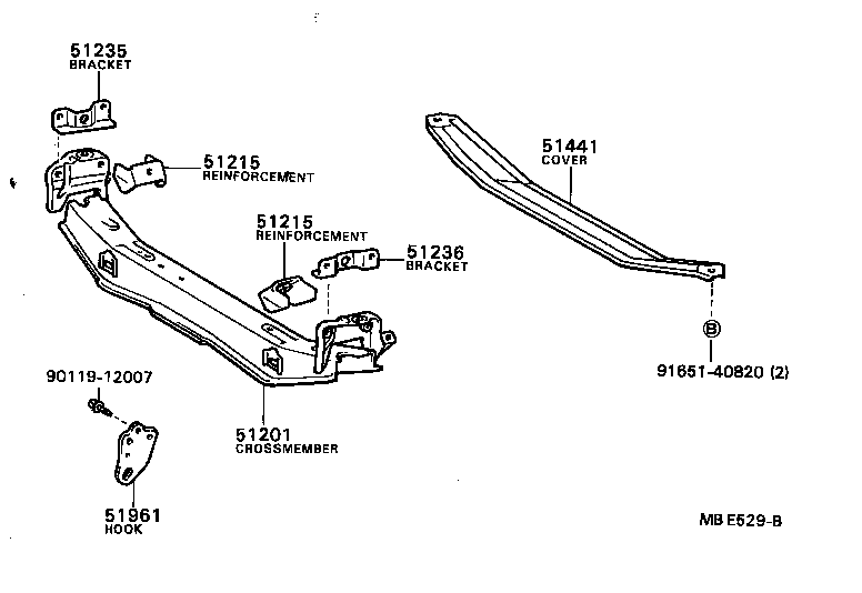  TOWN MASTERACE V WG |  SUSPENSION CROSSMEMBER UNDER COVER