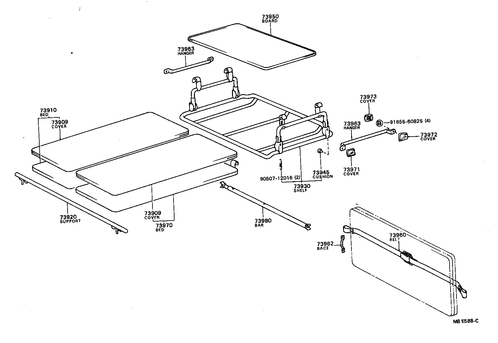  TOWN MASTERACE V WG |  BED SHELF