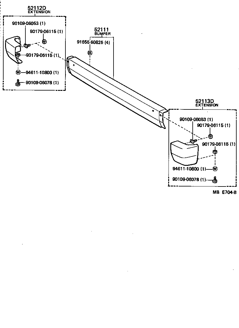  HIACE VAN WAGON |  FRONT BUMPER BUMPER STAY