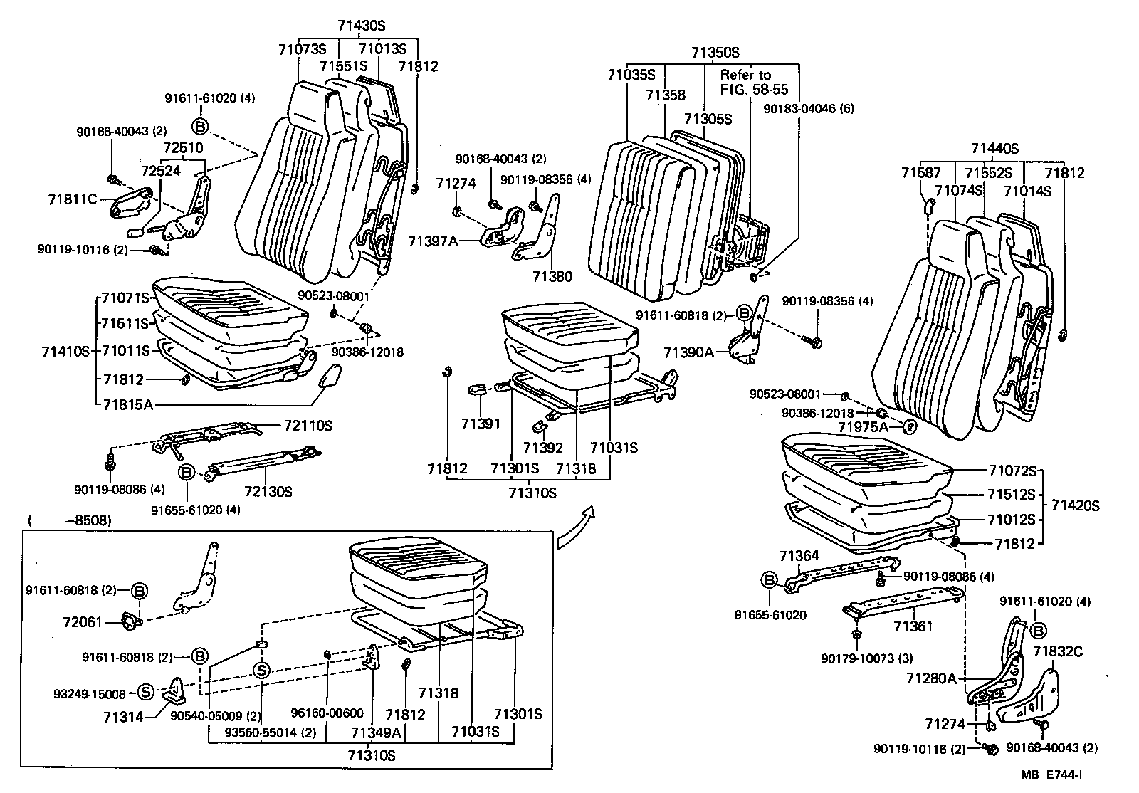  HIACE VAN WAGON |  SEAT SEAT TRACK