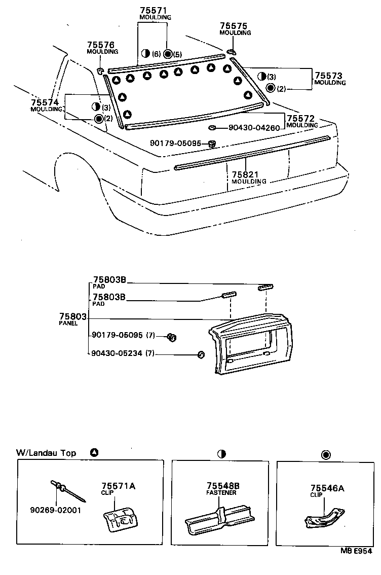  SOARER |  REAR MOULDING