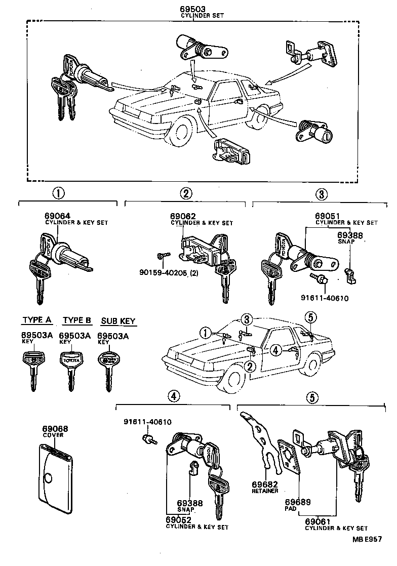  SOARER |  LOCK CYLINDER SET