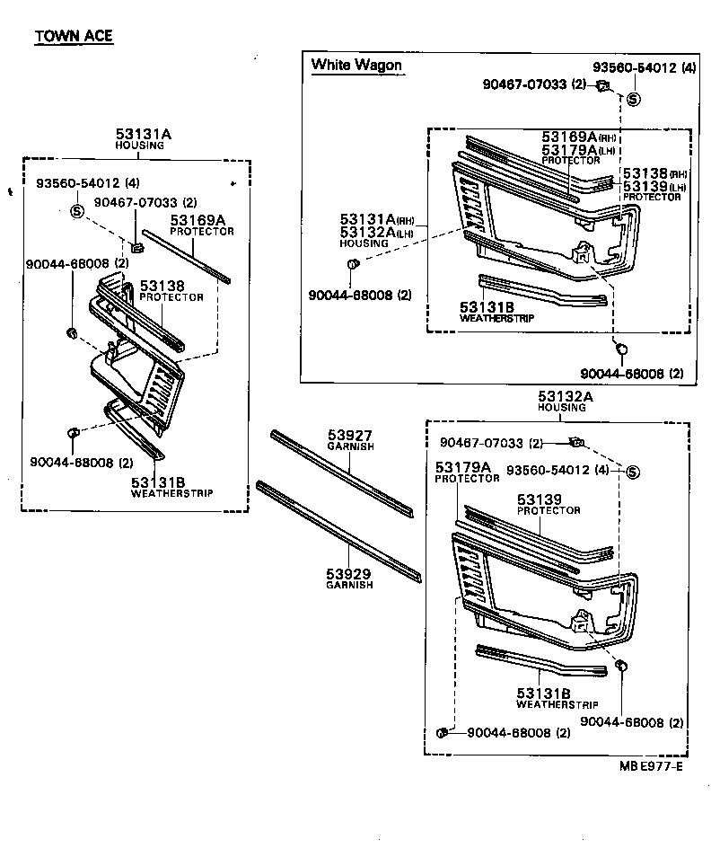  TOWN MASTERACE V WG |  RADIATOR GRILLE