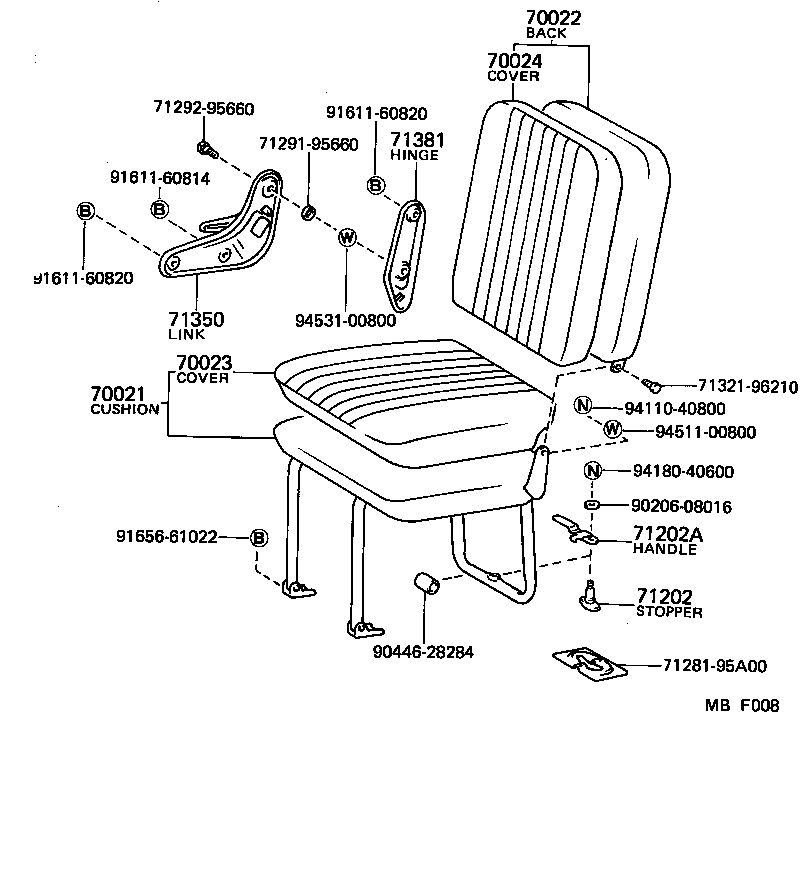  LITE TOWNACE TRUCK |  SEAT SEAT TRACK