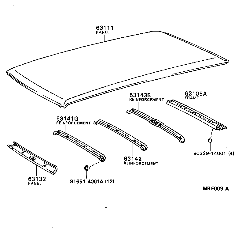  TOWN MASTERACE V WG |  ROOF PANEL BACK PANEL