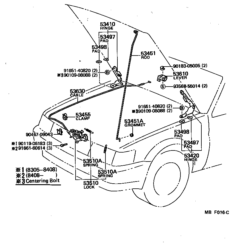 SPRINTER TRUENO |  HOOD LOCK HINGE