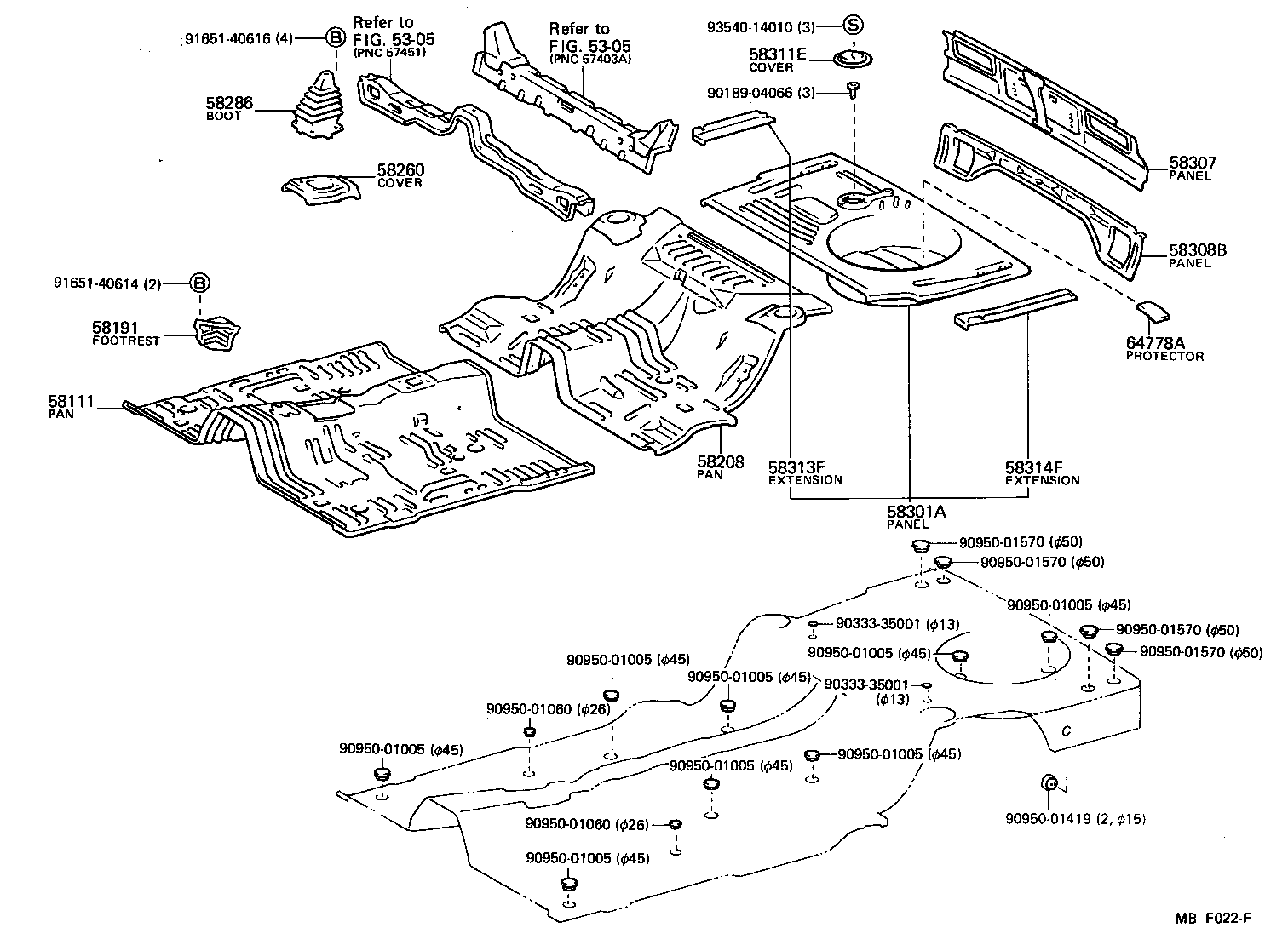  SPRINTER TRUENO |  FLOOR PAN LOWER BACK PANEL