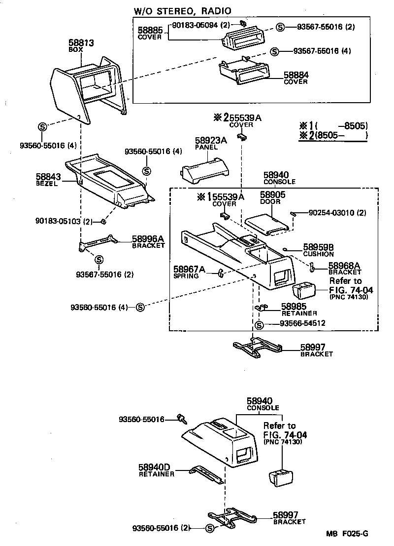  SPRINTER TRUENO |  CONSOLE BOX BRACKET