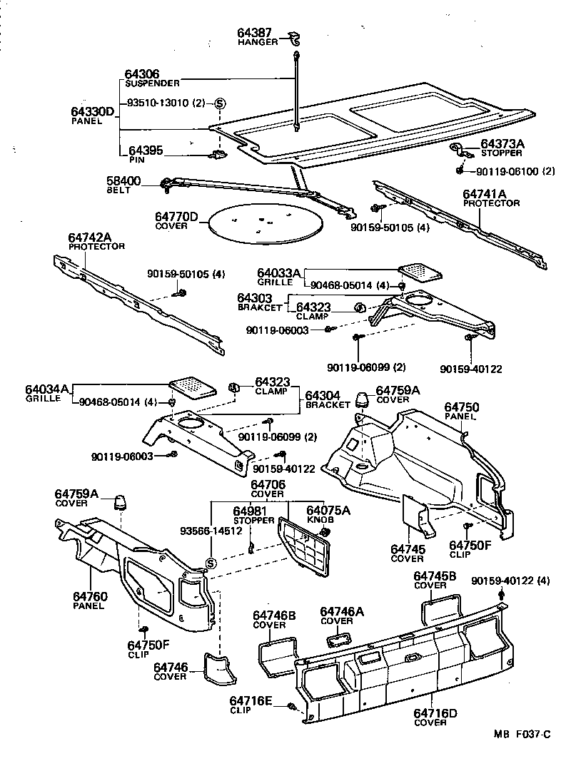  SPRINTER TRUENO |  DECK BOARD DECK TRIM COVER