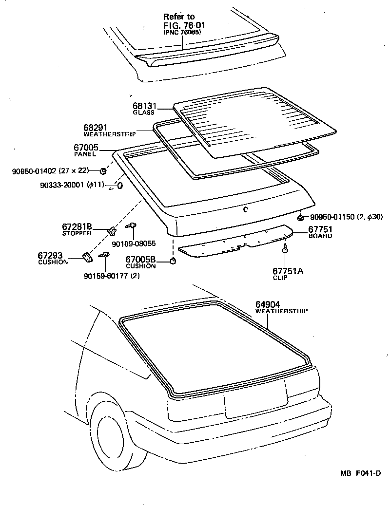  SPRINTER TRUENO |  BACK DOOR PANEL GLASS