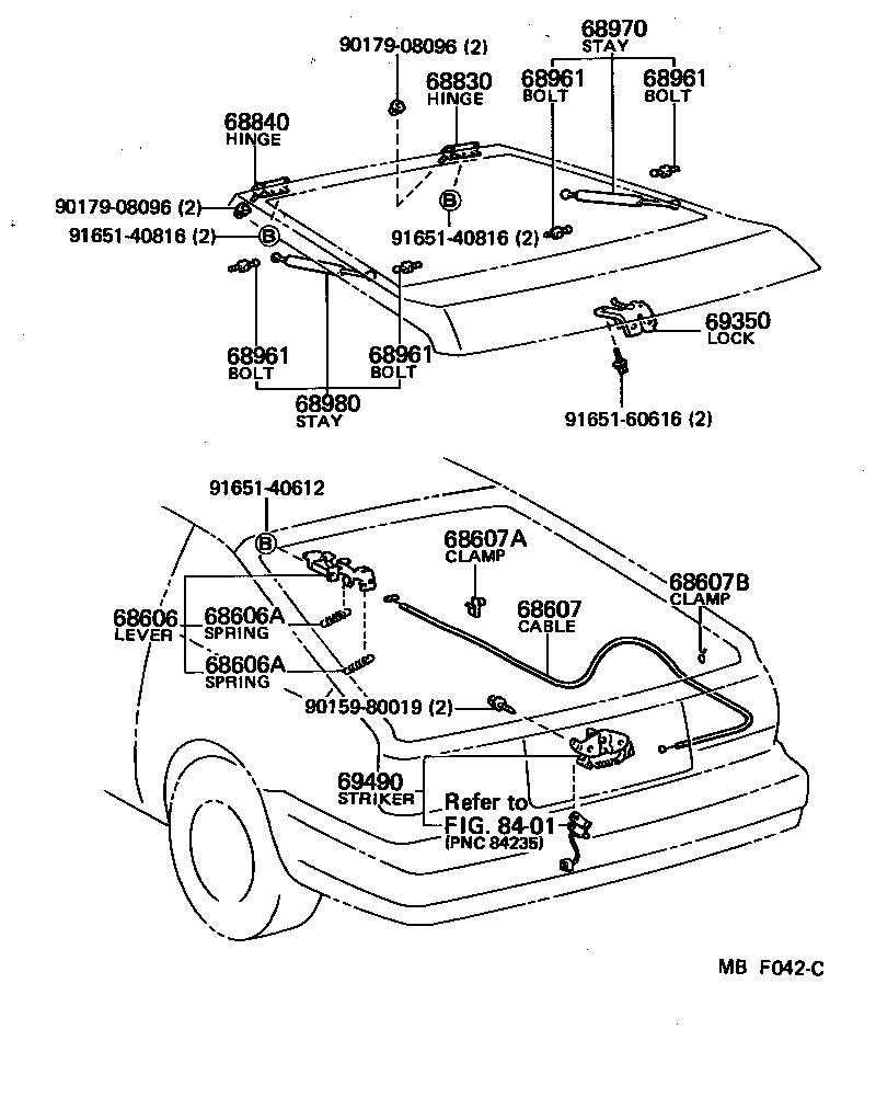  SPRINTER TRUENO |  BACK DOOR LOCK HANDLE