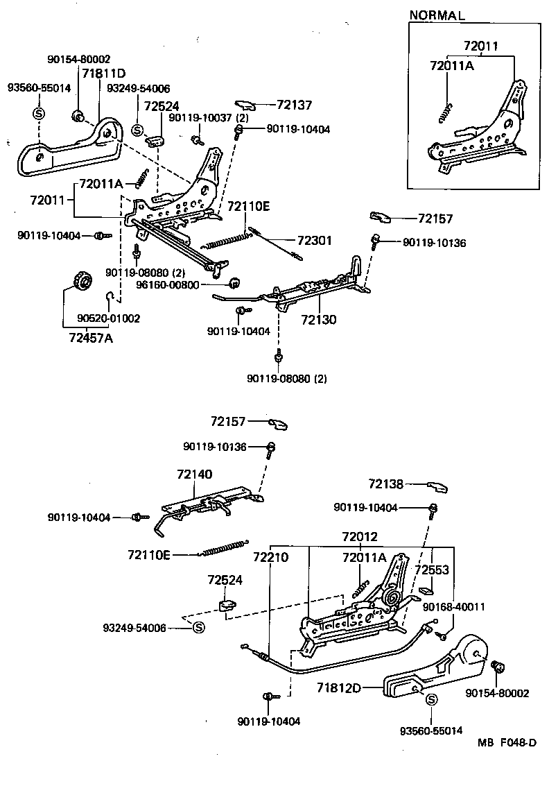  SPRINTER TRUENO |  FRONT SEAT SEAT TRACK