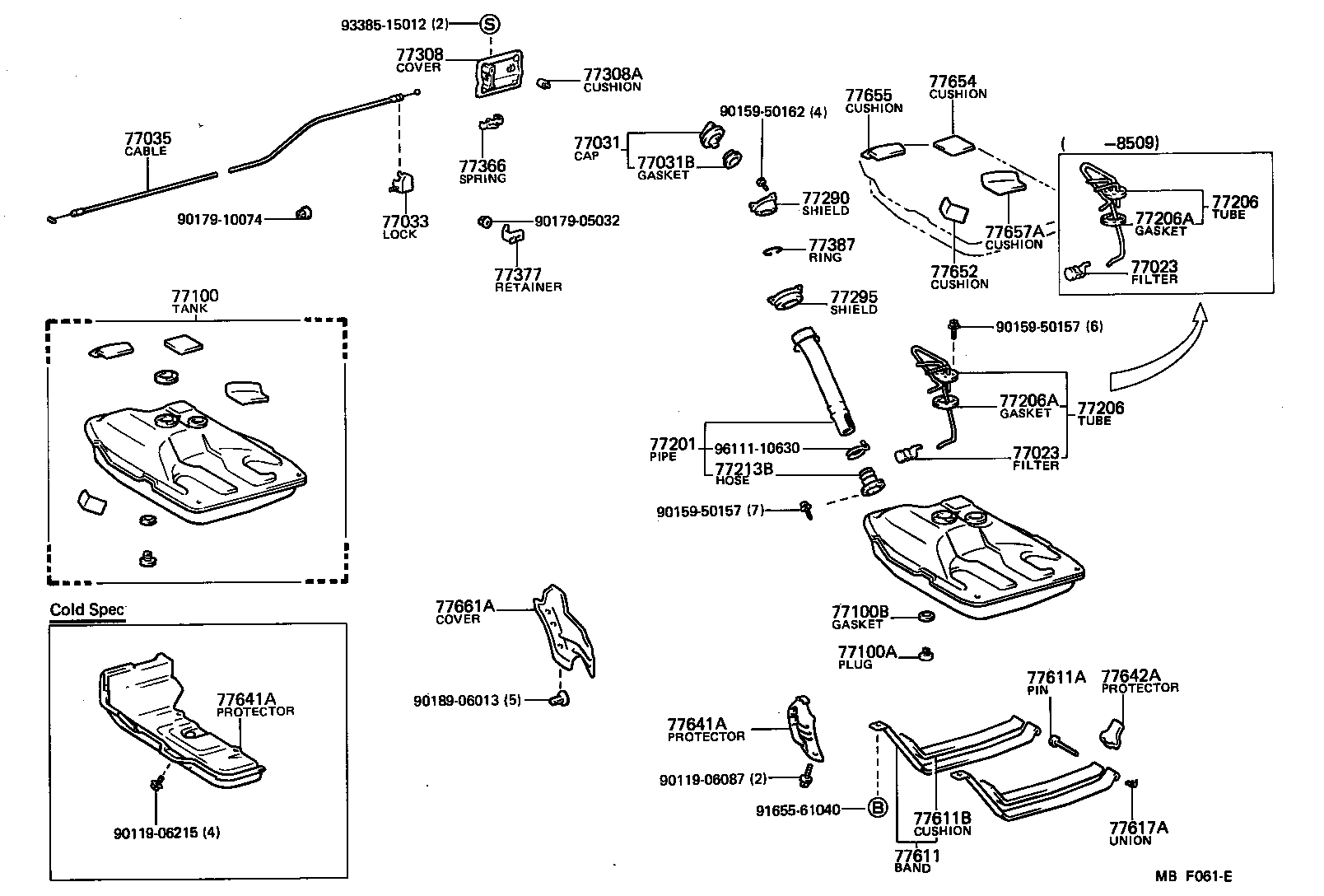  SPRINTER TRUENO |  FUEL TANK TUBE