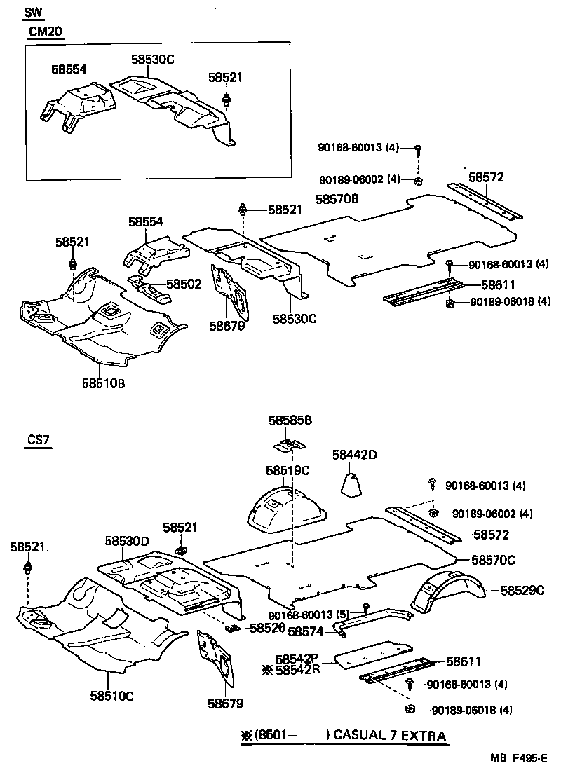  LITE TOWNACE TRUCK |  FLOOR MAT SILENCER PAD