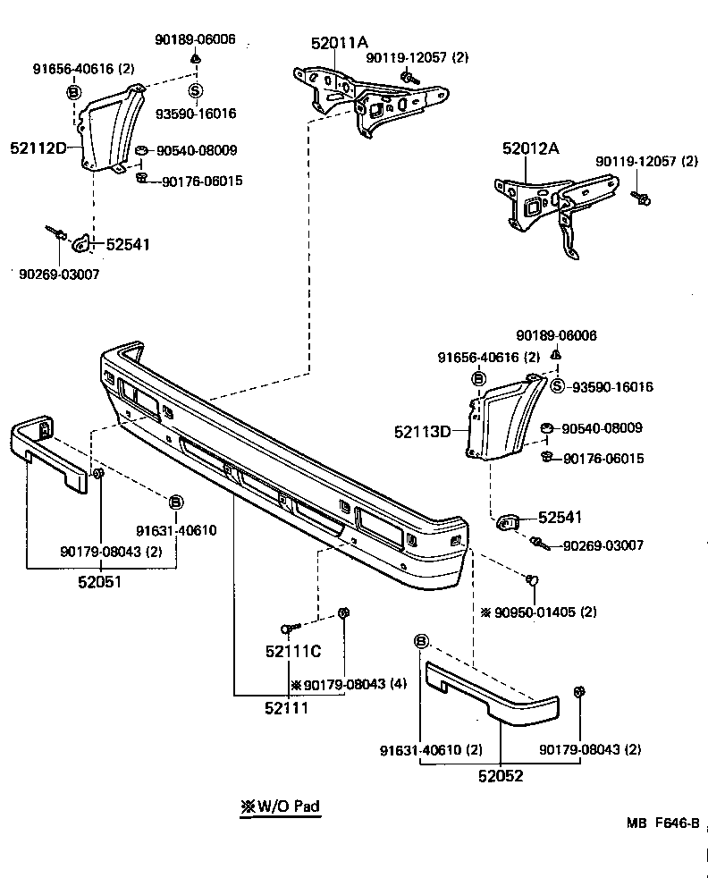  CROWN |  FRONT BUMPER BUMPER STAY
