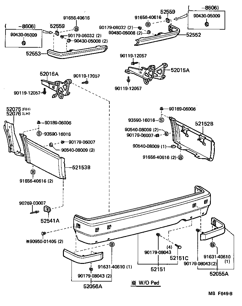  CROWN |  REAR BUMPER BUMPER STAY
