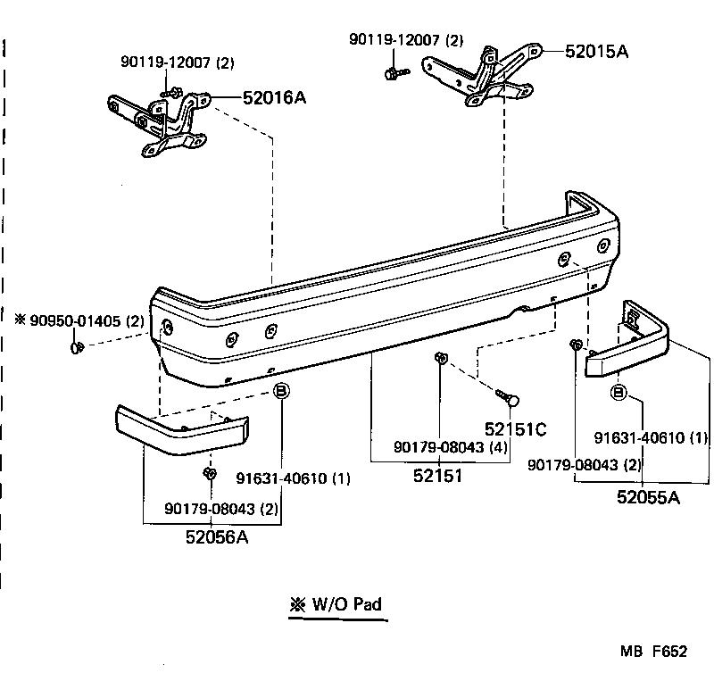  CROWN |  REAR BUMPER BUMPER STAY