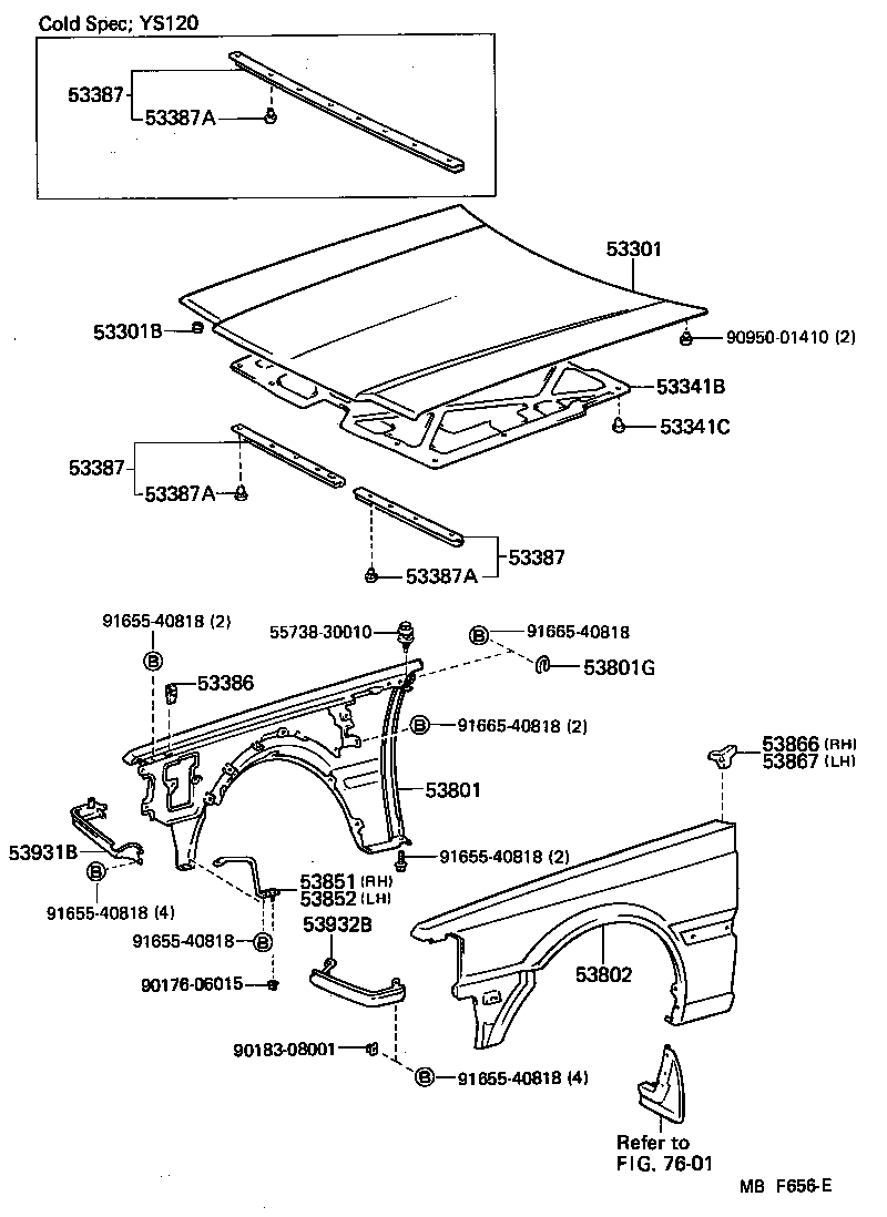  CROWN |  HOOD FRONT FENDER