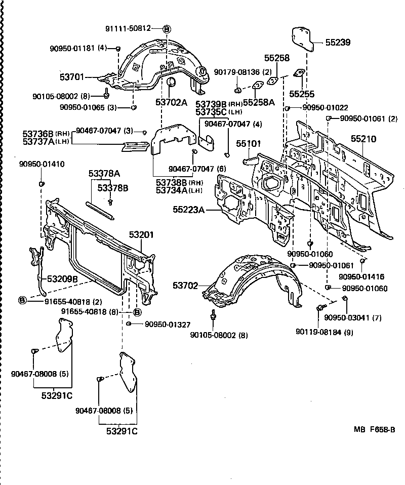  CROWN |  FRONT FENDER APRON DASH PANEL