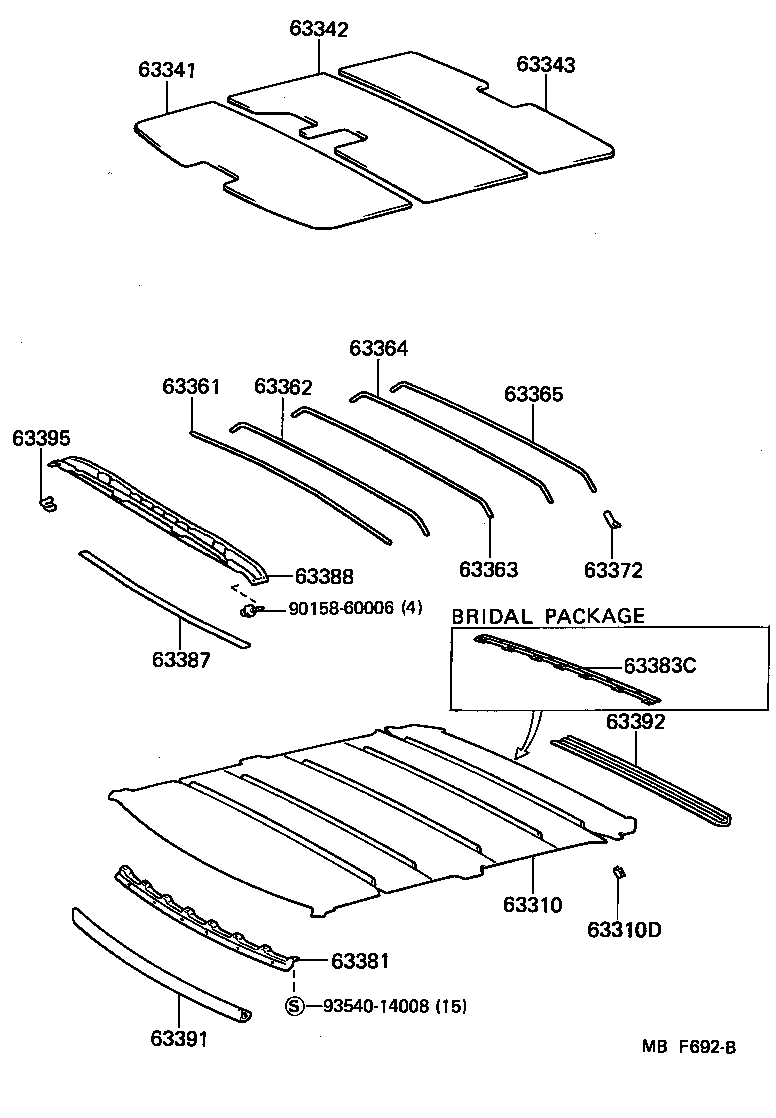  CROWN |  ROOF HEADLINING SILENCER PAD