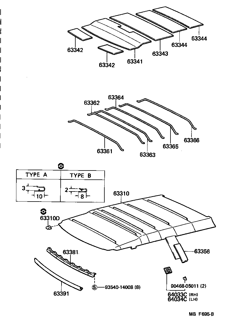  CROWN |  ROOF HEADLINING SILENCER PAD