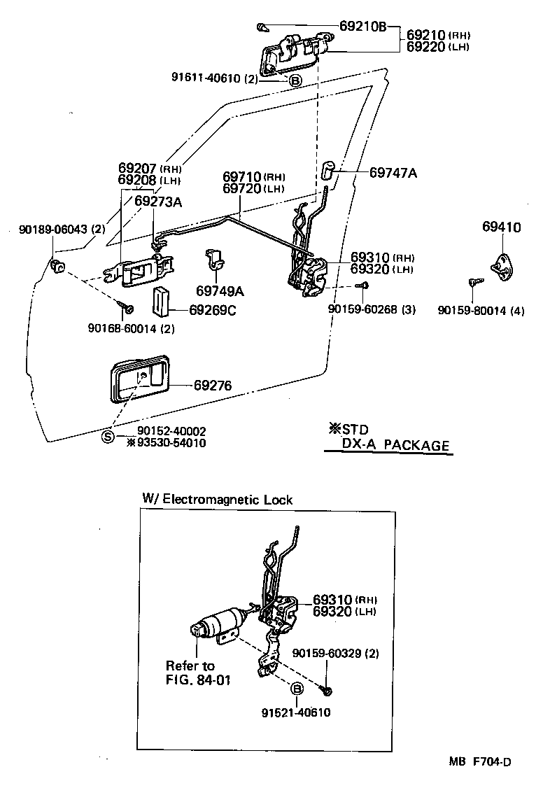  CROWN |  FRONT DOOR LOCK HANDLE