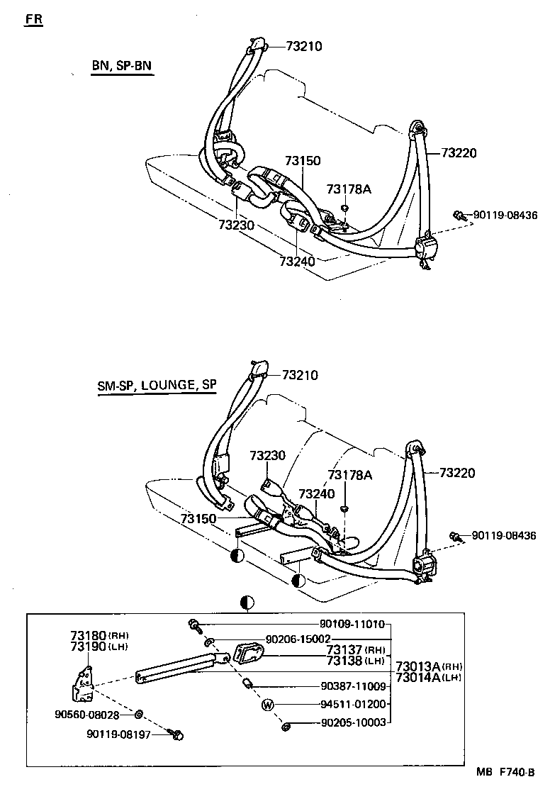  CROWN |  SEAT BELT CHILD RESTRAINT SEAT