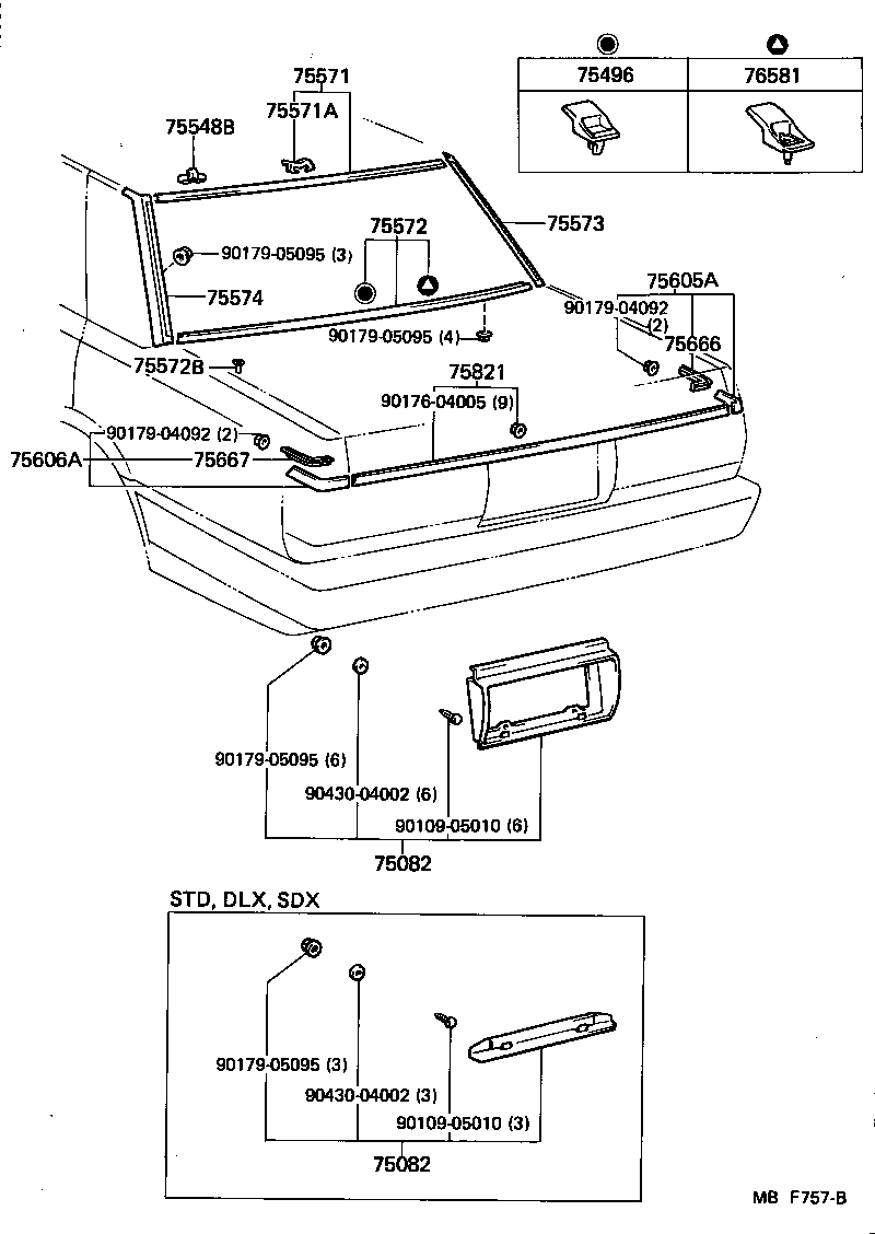  CROWN |  REAR MOULDING