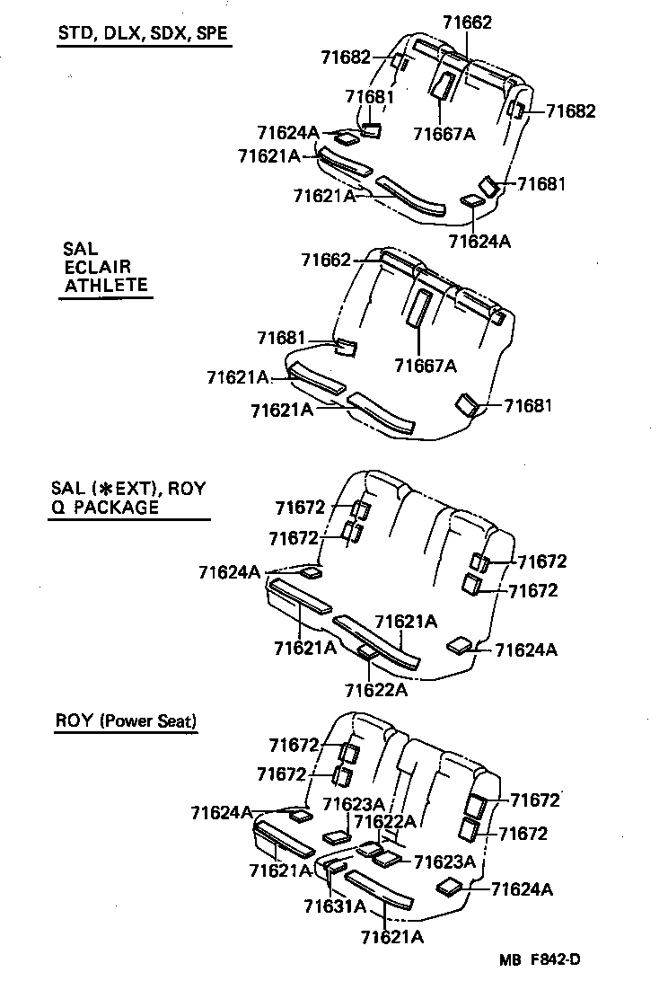  CROWN |  REAR SEAT SEAT TRACK