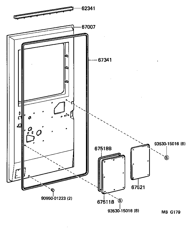  HIACE QUICK DELIVERY |  REAR DOOR PANEL GLASS