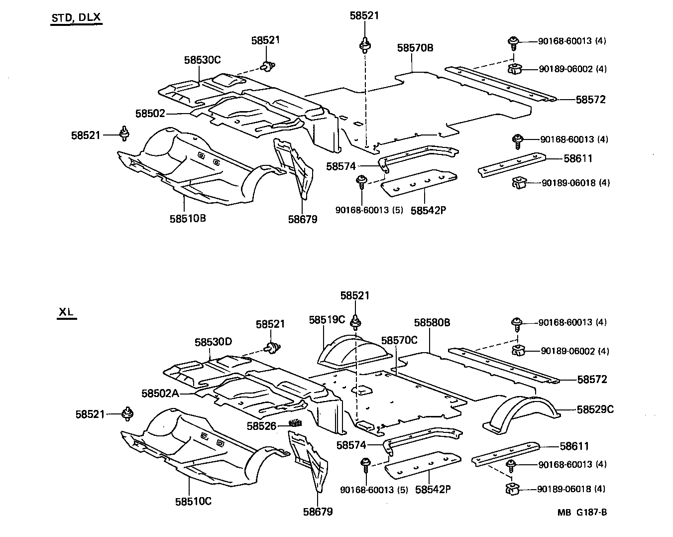  LITE TOWNACE TRUCK |  FLOOR MAT SILENCER PAD