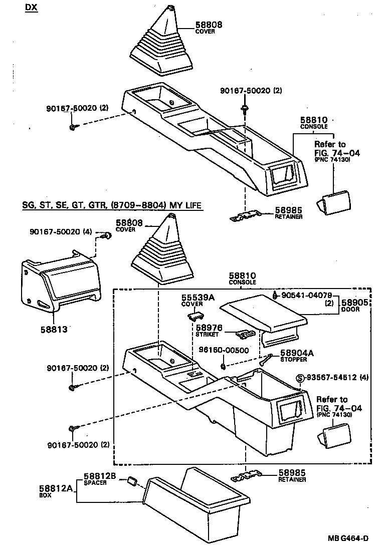 CARINA FF |  CONSOLE BOX BRACKET