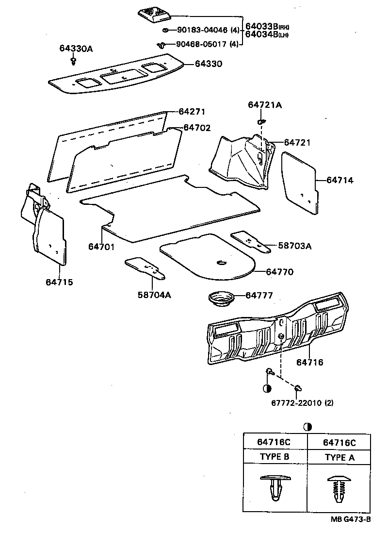  CARINA FF |  PACKAGE TRAY PANEL LUGGAGE COMPARTMENT MAT
