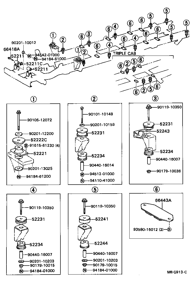  DYNA TOYOACE |  CAB MOUNTING BODY MOUNTING
