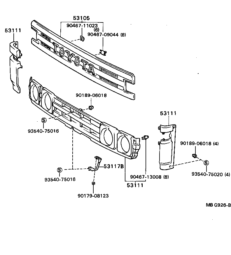  DYNA TOYOACE |  RADIATOR GRILLE