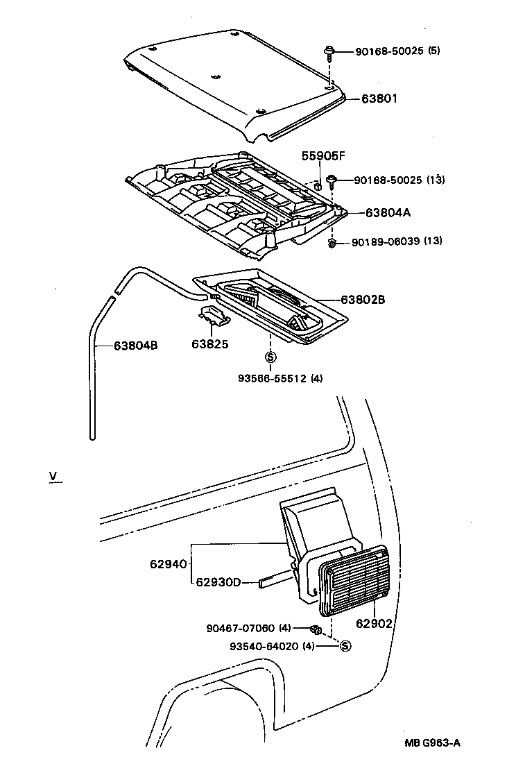  DYNA TOYOACE |  REAR VENTILATOR ROOF VENTILATOR