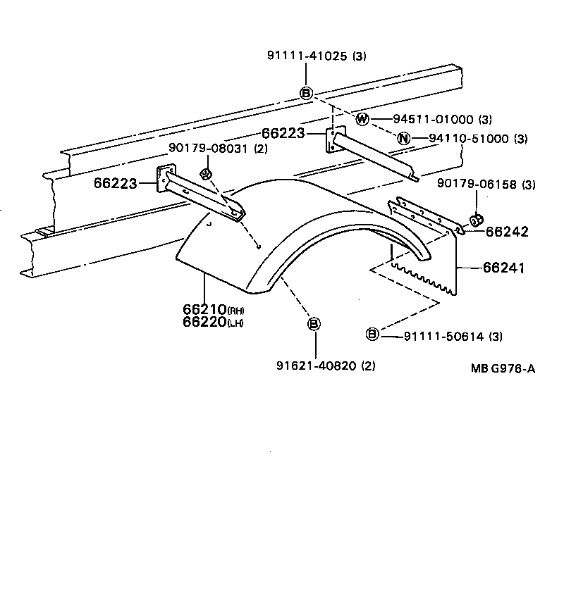  DYNA TOYOACE |  REAR BODY FLOOR FENDER