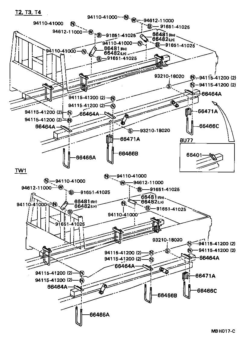  DYNA TOYOACE |  REAR BODY MOUNTING