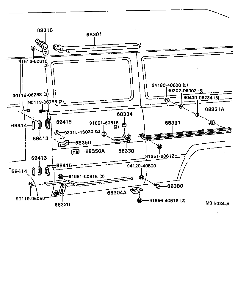  DYNA TOYOACE |  SLIDE ROLLER RAIL
