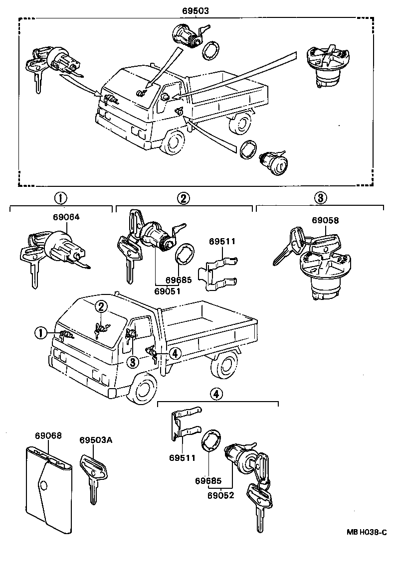  DYNA TOYOACE |  LOCK CYLINDER SET