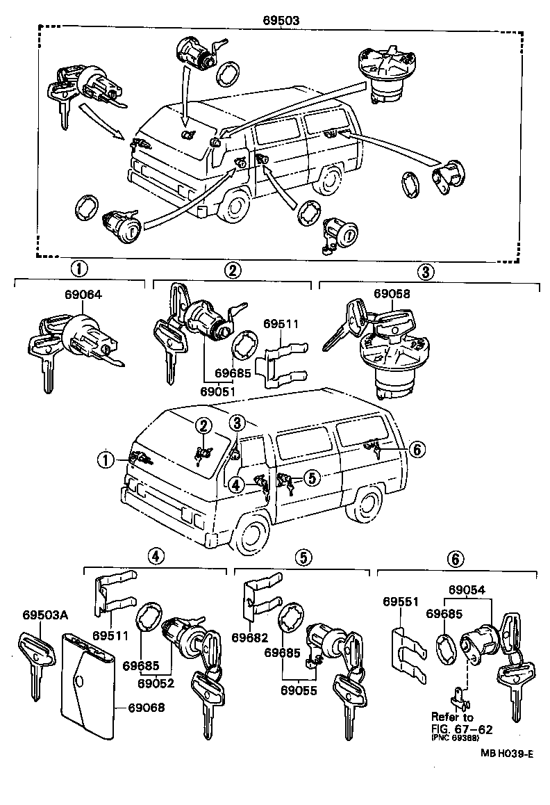  DYNA TOYOACE |  LOCK CYLINDER SET
