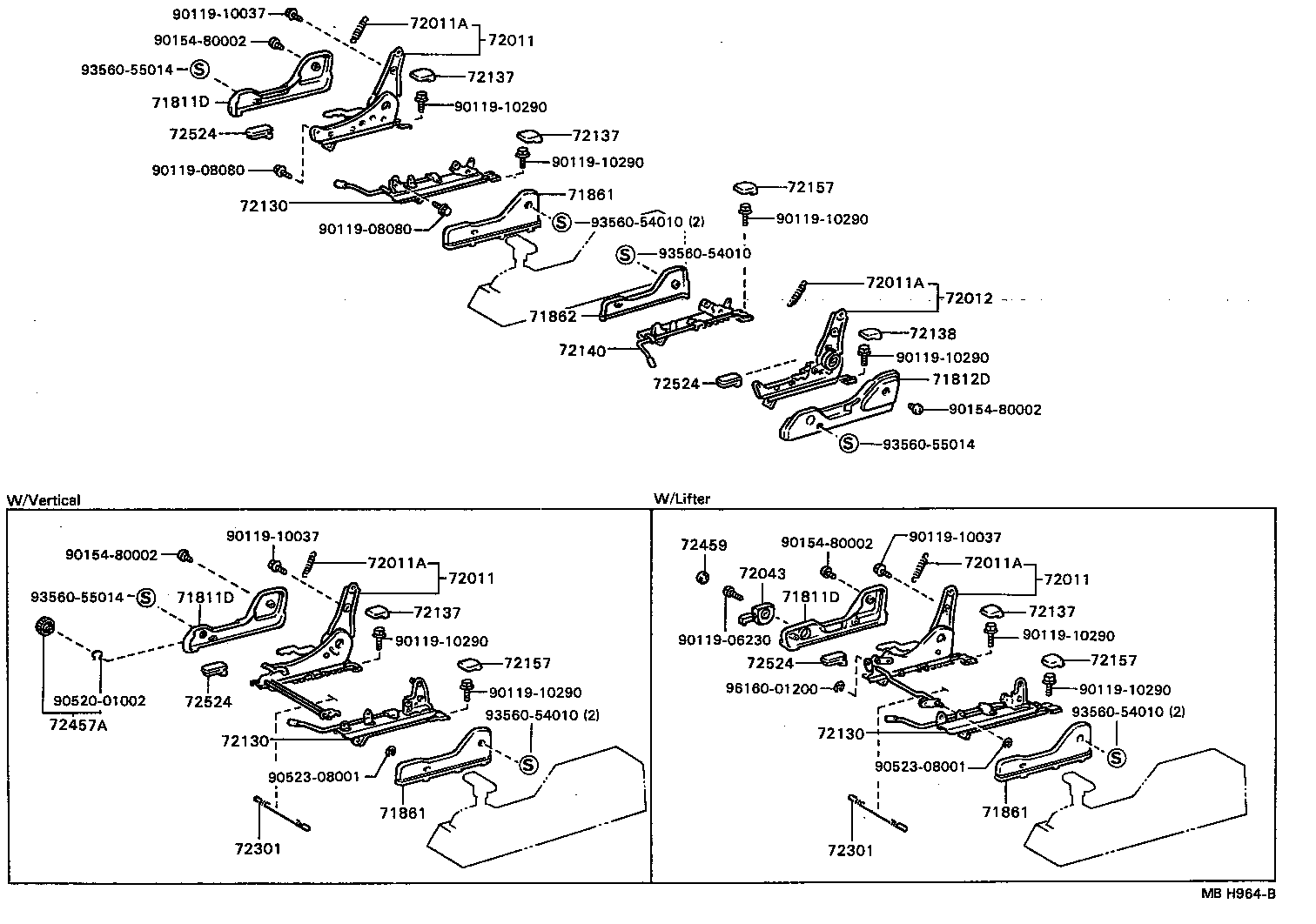  CARINA FF |  FRONT SEAT SEAT TRACK