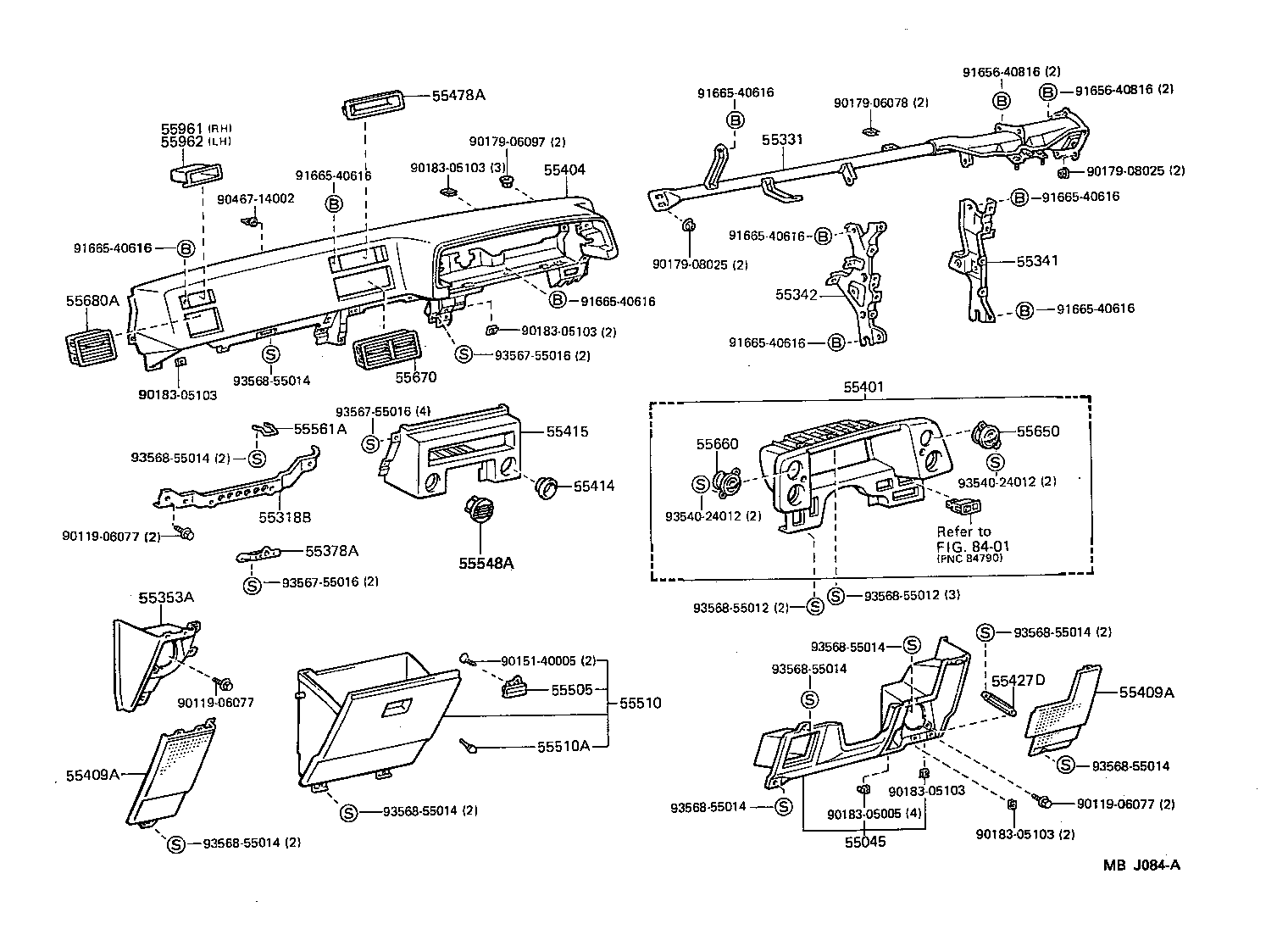  SPRINTER TRUENO |  INSTRUMENT PANEL GLOVE COMPARTMENT