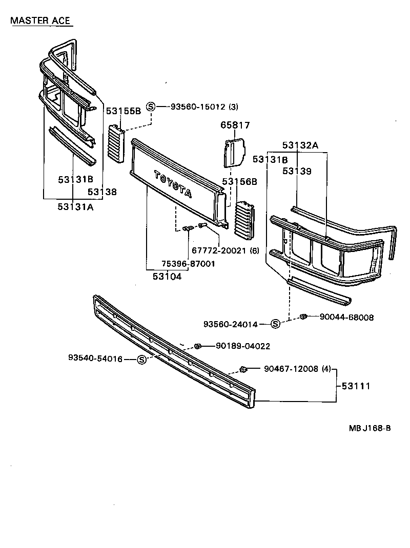  TOWN MASTERACE V WG |  RADIATOR GRILLE