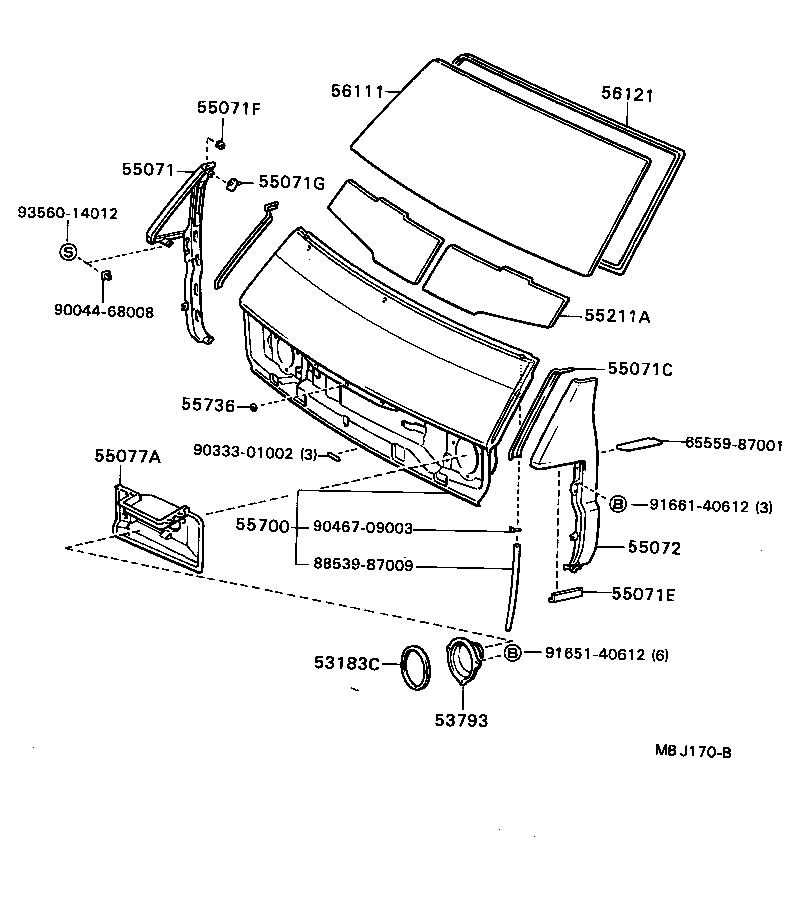  TOWN MASTERACE V WG |  FRONT PANEL WINDSHIELD GLASS