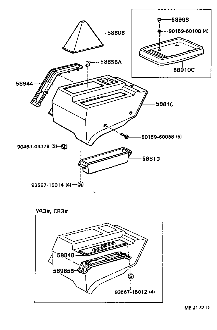  TOWN MASTERACE V WG |  CONSOLE BOX BRACKET