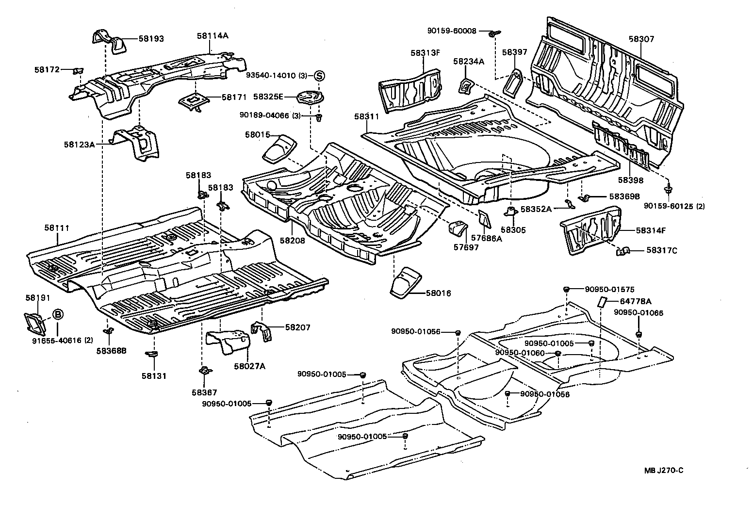  CARINA ED |  FLOOR PAN LOWER BACK PANEL