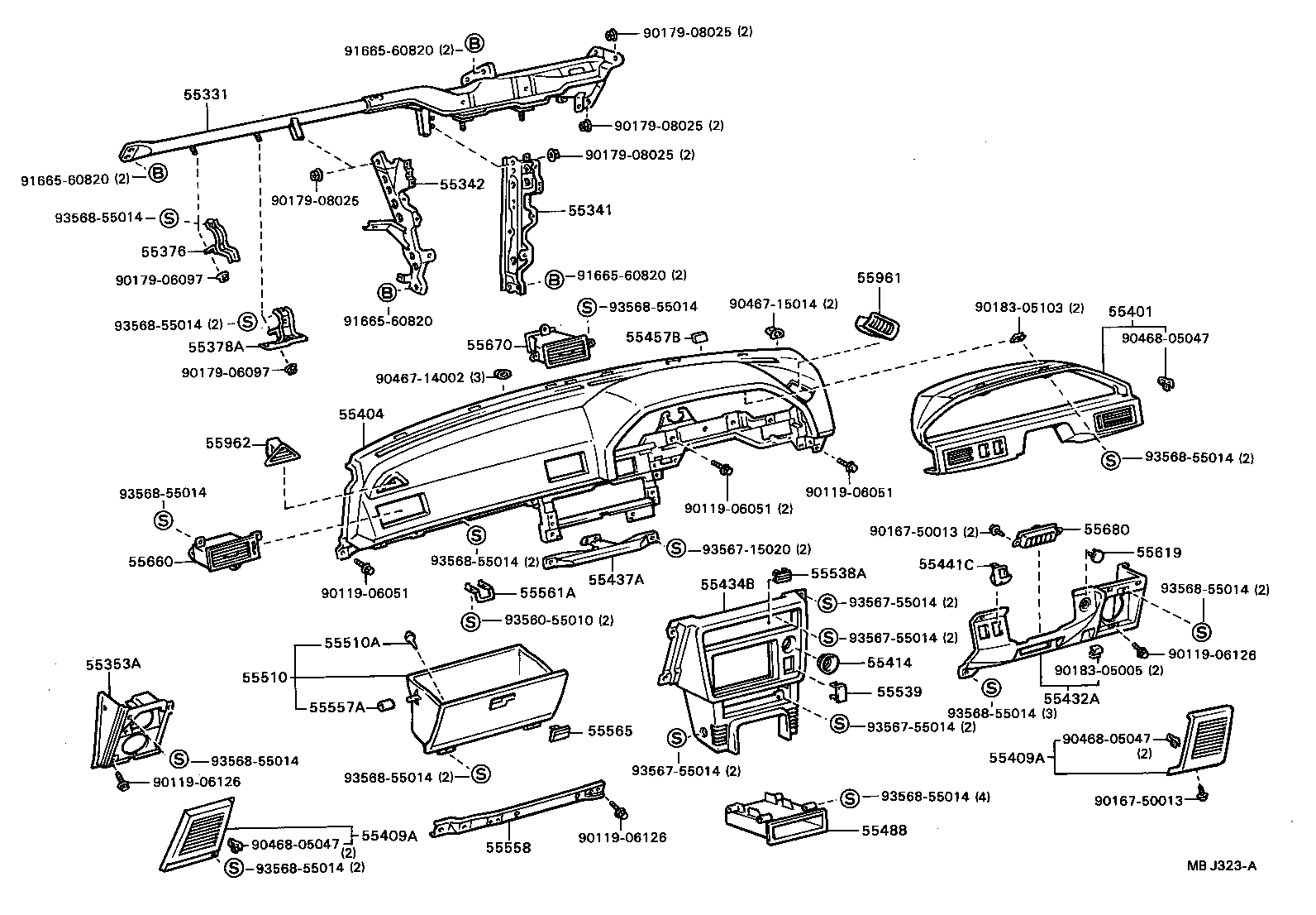  CARINA ED |  INSTRUMENT PANEL GLOVE COMPARTMENT