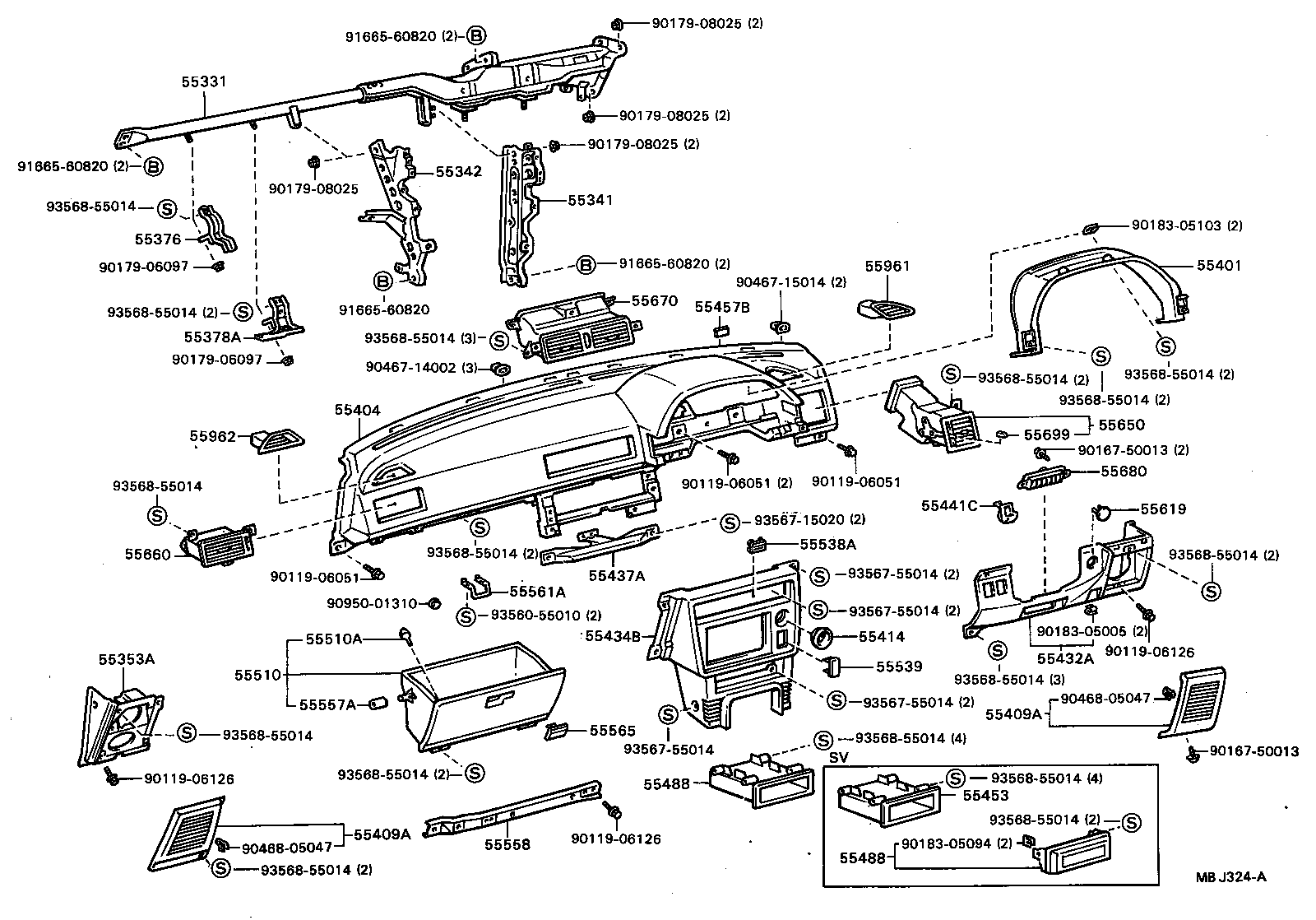  CELICA |  INSTRUMENT PANEL GLOVE COMPARTMENT